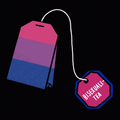 A Tea Bag With A Label That Says Bisexuali Tea GIF