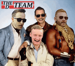 A Team Laughing Poster GIF