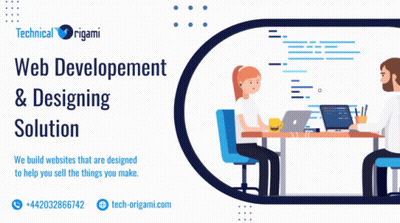 A Technical Origami Web Development And Designing Solution Ad GIF