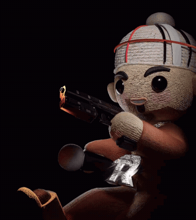 A Teddy Bear Is Holding A Lighter And A Flame GIF