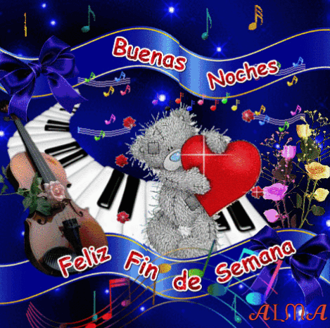 A Teddy Bear Is Holding A Red Heart In Front Of A Piano GIF