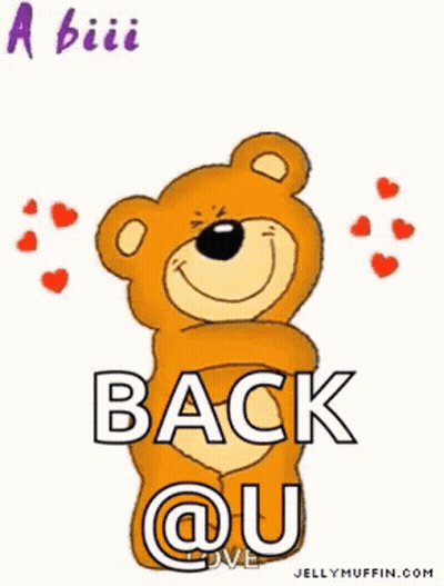 A Teddy Bear Is Holding Out Its Arms And Says A Big Hug From Me To You GIF