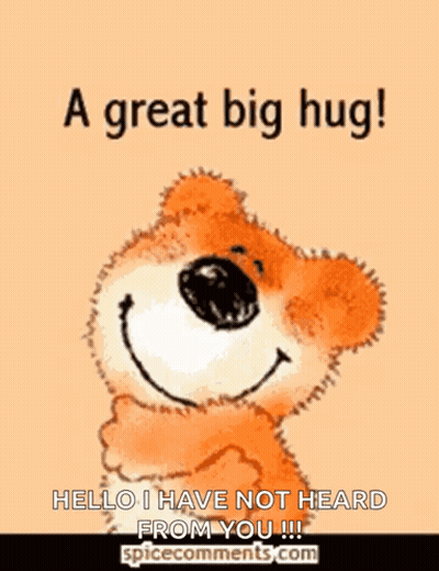 A Teddy Bear Is Hugging Another Teddy Bear With The Words From Me To You GIF