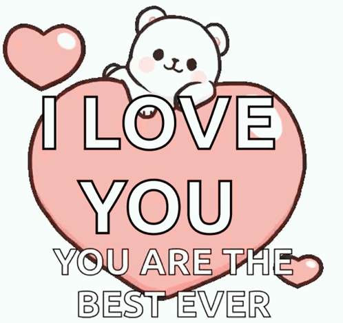 Teddy Bear Peeking Out Of Heart Saying I Love You GIF