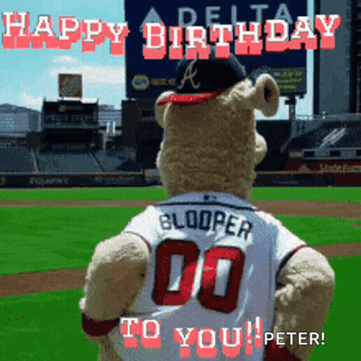 A Teddy Bear Wearing A Jersey That Says Booper 00 GIF
