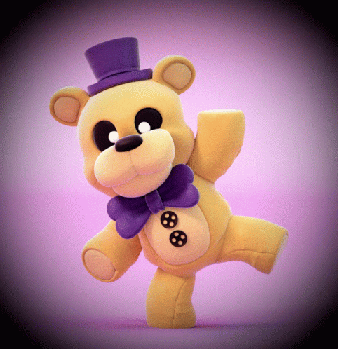 A Teddy Bear Wearing A Top Hat And Bow Tie GIF