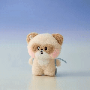 A Teddy Bear With A Pink Flower On Its Head Is Holding A Violin GIF