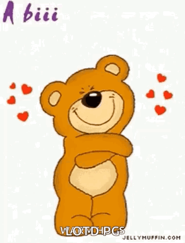 A Teddy Bear With Its Arms Outstretched Is Giving A Hug To Someone . GIF