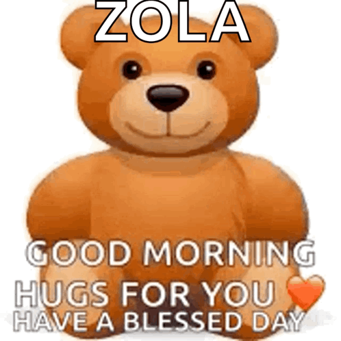 A Teddy Bear With The Words `` Good Morning Hugs For You Have A Blessed Day '' On It . GIF