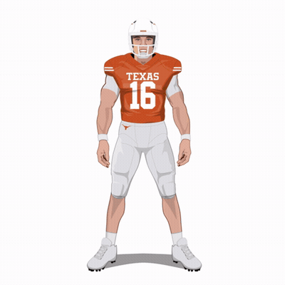 A Texas Football Player Is Holding A Football GIF