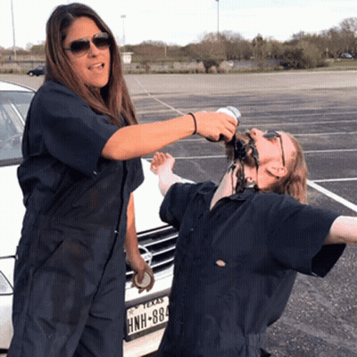 A Texas License Plate That Says Hnh-88 Is On The Front Of A Car GIF