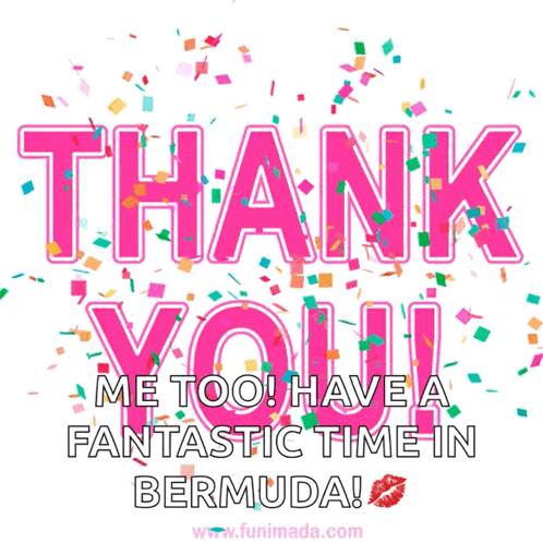 A Thank You Card With Confetti And A Kiss GIF
