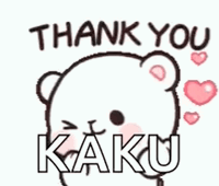 A Thank You Sticker With A Teddy Bear And Hearts GIF