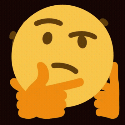 A Thinking Smiley Face Has A Hand On Its Chin GIF