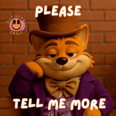 A Tiger Paws Mascot Wearing A Top Hat And Bow Tie GIF