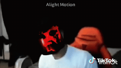A Tiktok Video Of A Person With A Red Face GIF