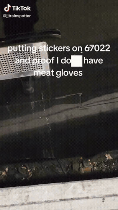 A Tiktok Video Of Someone Putting Stickers On 67022 And Proof They Have Meat Gloves GIF