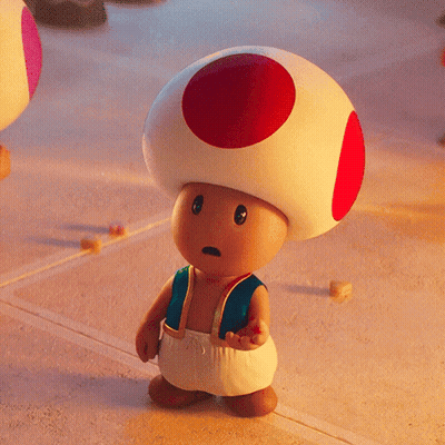A Toad With A Red And White Polka Dot Hat GIF