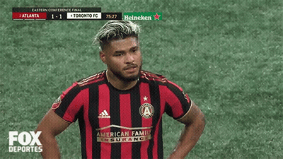 A Toronto Fc Soccer Player Stands On The Field During The Fox Deportes Broadcast GIF