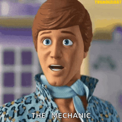 A Toy Story Character Says The Mechanic With A Surprised Expression On His Face GIF