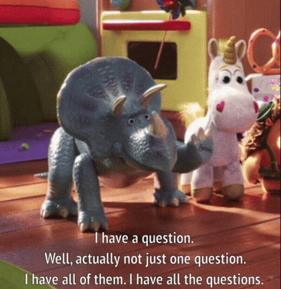A Toy That Says I Have A Question On It GIF