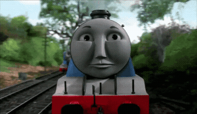 A Train With The Number 1 On It 'S Side GIF