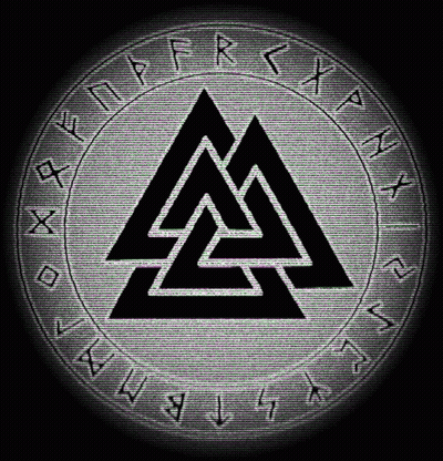 A Triangle In A Circle With Runes Around It And A Triangle In The Middle GIF