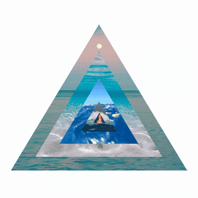 A Triangle With A Picture Of A Tent In The Middle GIF