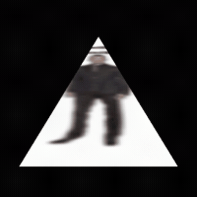 A Triangle With Two People Standing On It GIF