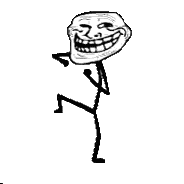 A Troll Face Is Dancing On A White Background . Sticker