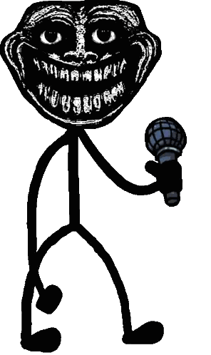 A Troll Is Holding A Microphone In His Hand And Making A Funny Face . Sticker