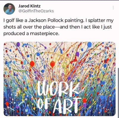 A Tweet By Jarod Kintz Shows A Colorful Painting And Says Work Of Art GIF