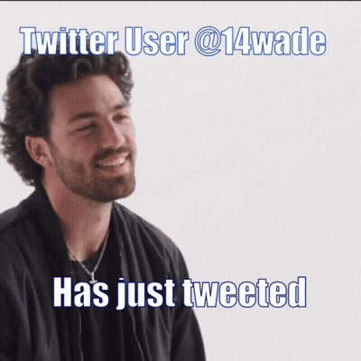 A Twitter User @ 14Wade Has Just Tweeted A Picture Of A Smiling Man GIF