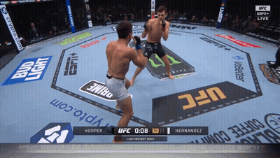 A Ufc Fight Between Hooper And Hernandez Is On Espn GIF