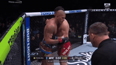 A Ufc Fight Between Pereira And Annakaev GIF