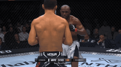 A Ufc Fight Between Usman And Chimaev With 3:50 Left In The Round GIF