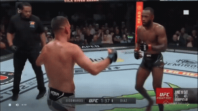 A Ufc Fight Is Being Shown On Espn 2 GIF