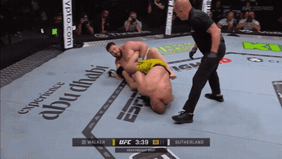 A Ufc Heavyweight Bout Between Walker And Sutherland Takes Place GIF