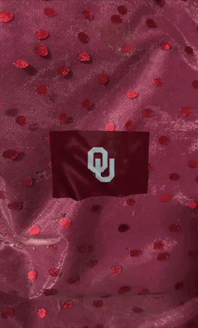 A Valentine 'S Day Card With A Flag And Two Candy Hearts With Boomer And Sooner Written On Them GIF