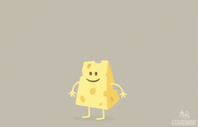 A Valentine 'S Day Card With A Slice Of Cheese With A Mustache GIF