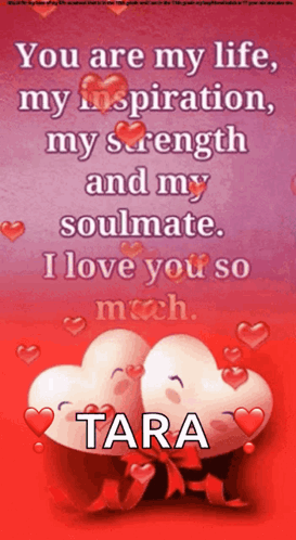 A Valentine 'S Day Card With Tara 'S Name GIF