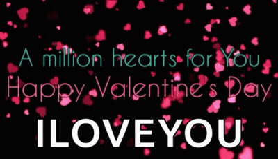 A Valentine 'S Day Greeting That Says " A Million Hearts For You " GIF