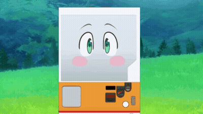A Vending Machine With A Face On It GIF