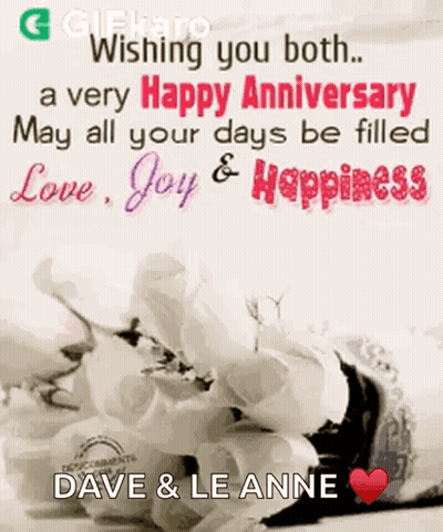 A Very Happy Anniversary May All Your Days Be Filled With Love Joy And Happiness GIF