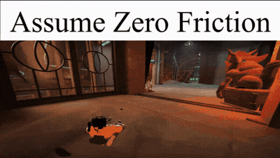 a video game called assume zero friction is being played on a computer