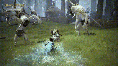 A Video Game Called Black Desert Is Being Played In The Grass GIF