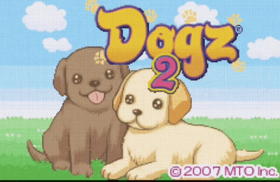 A Video Game Called Dogz 2 Shows Two Puppies GIF