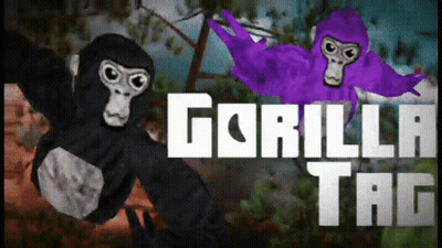 A Video Game Called Gorilla Tag Shows Two Gorillas GIF