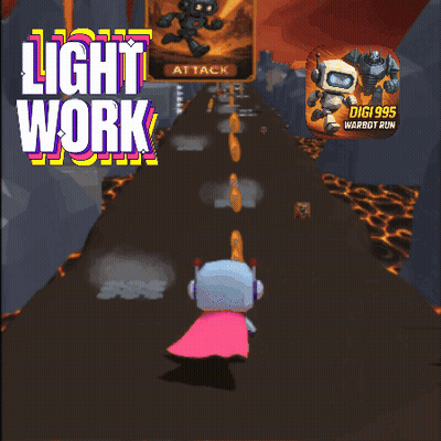 A Video Game Called Light Work With A Robot On The Screen GIF