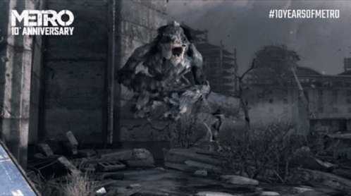 A Video Game Called Metro 10Th Anniversary Is Being Advertised GIF